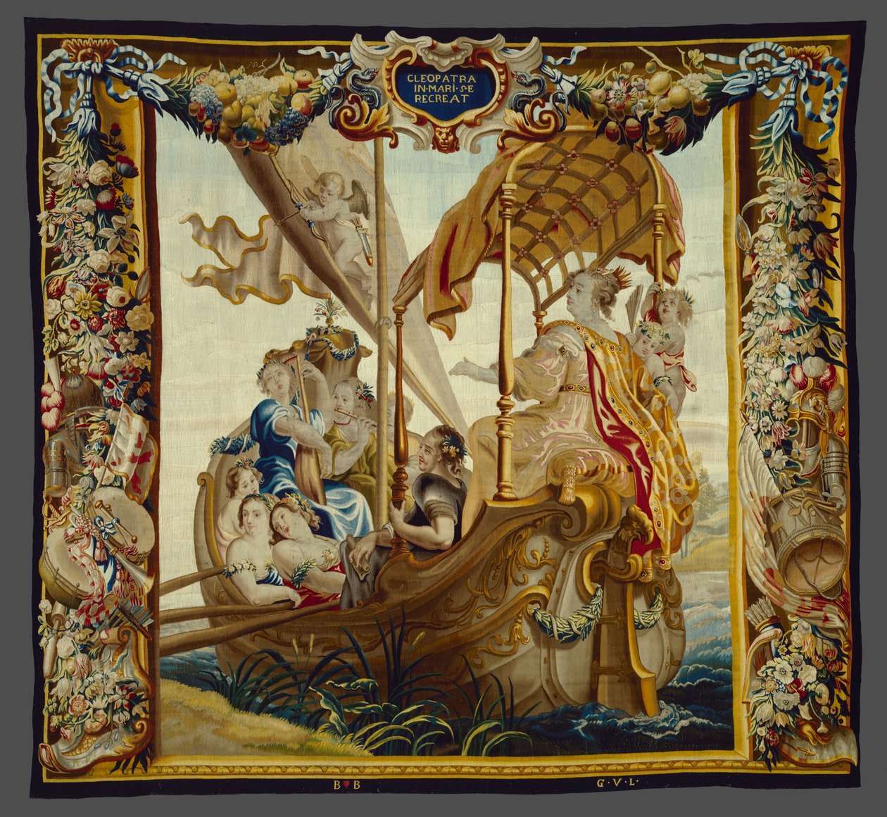 Kleopatra vergnügt sich auf See aus Die Geschichte der Kleopatra von Unknown artist