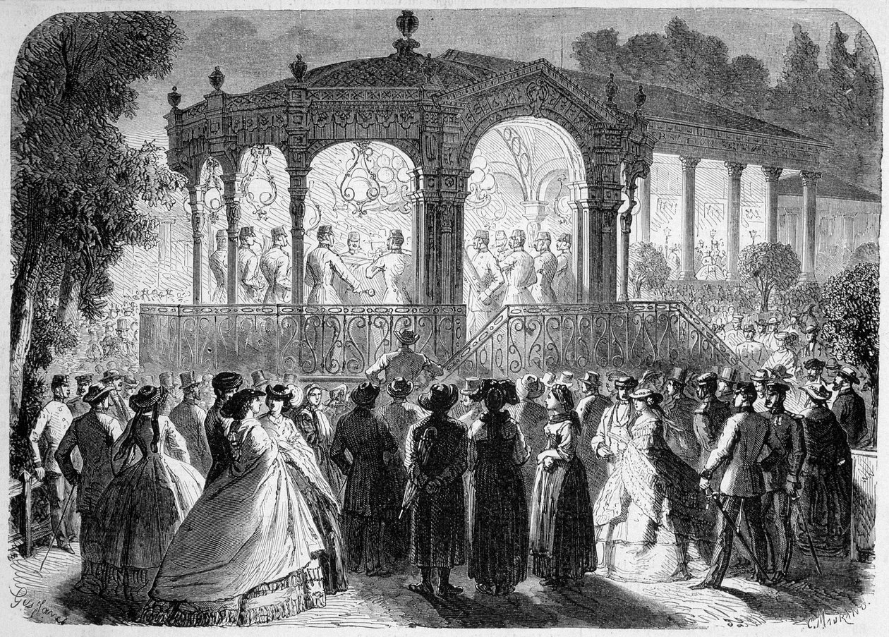 Konzert der österreichischen Musik am neuen Kiosk in Baden von Unknown artist