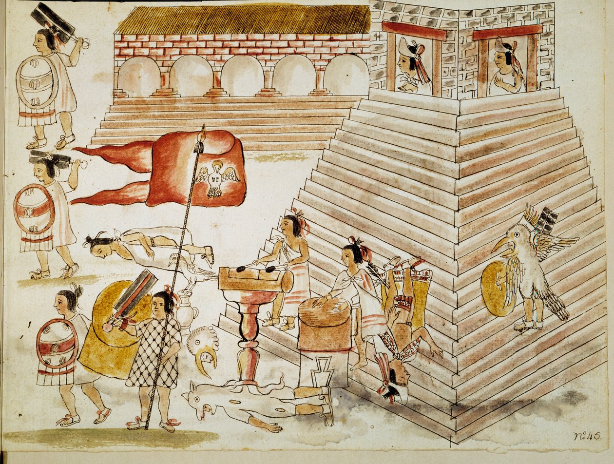 Eroberung von Mexiko: Zerstörung von Tenochtitlan, Hauptstadt des Aztekenreiches, durch die Armeen des Eroberers Hernan Cortes (Hernando Cortez) (1485-1547) am 24.06.1520 von Unknown artist