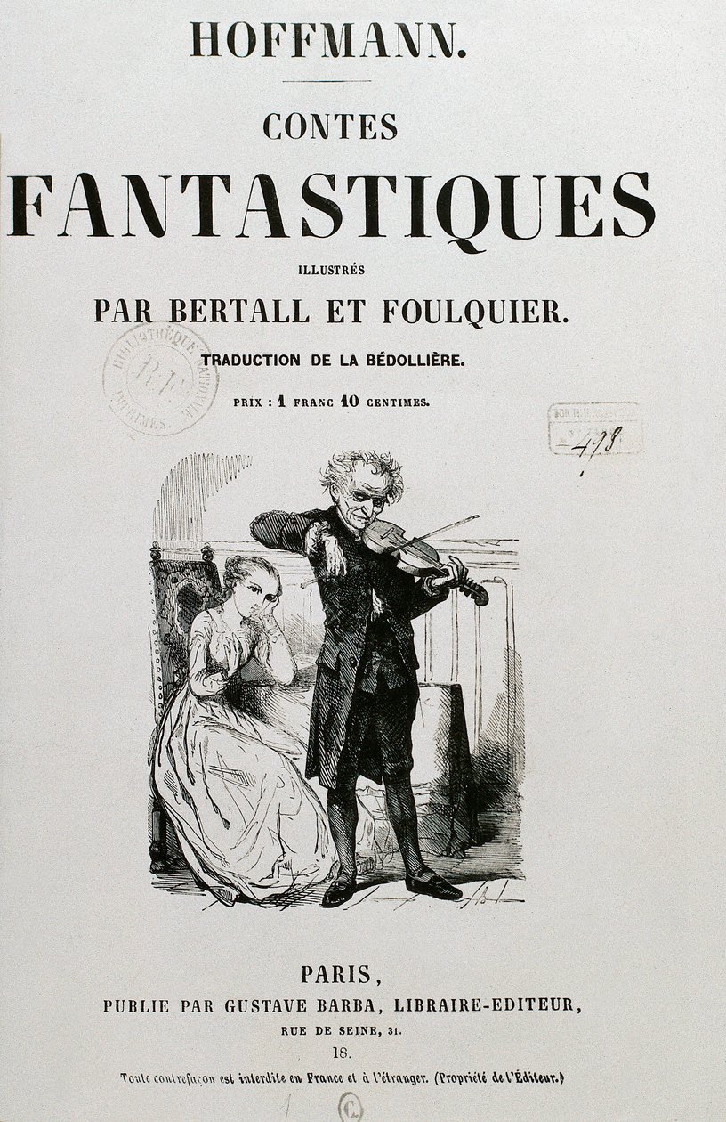 Rat Krespel, Umschlag von "Les contes fantastiques" von Ernst Theodor Amadeus Hoffmann von Unknown artist