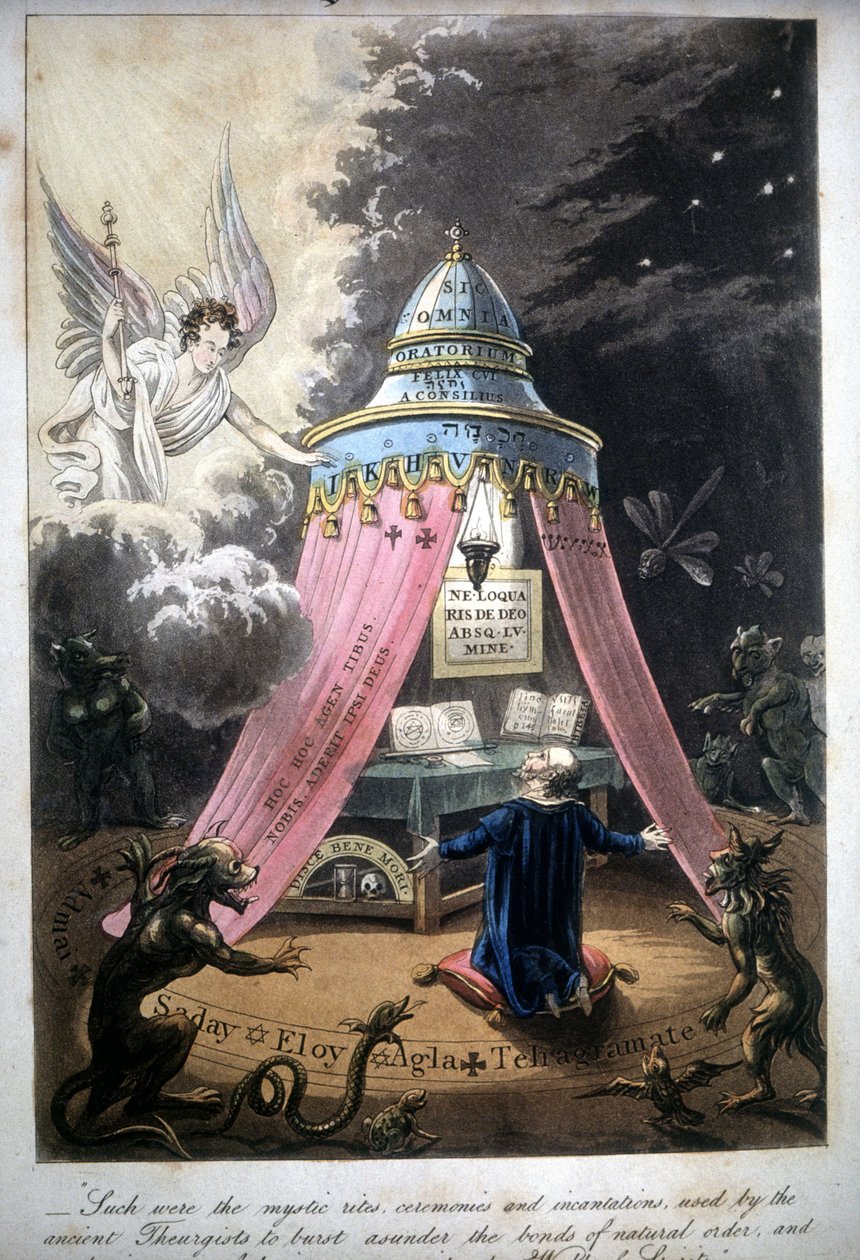 Magische Zeremonie. Buch von 1825. Bibl. Morando, Mailand. von Unknown artist