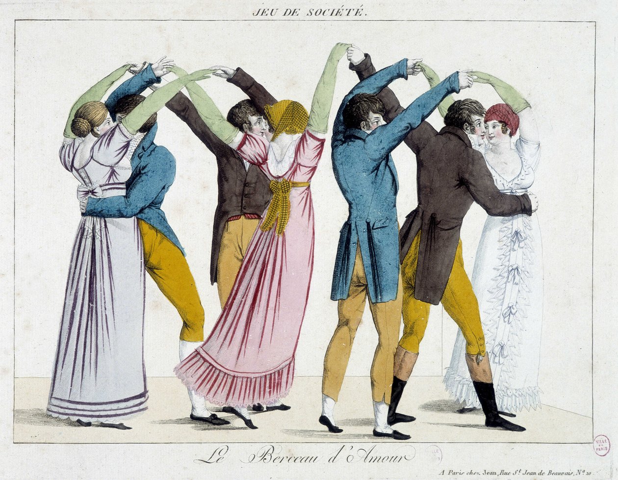 Tanzbewegung genannt „Die Wiege der Liebe“, frühes 19. Jahrhundert von Unknown artist