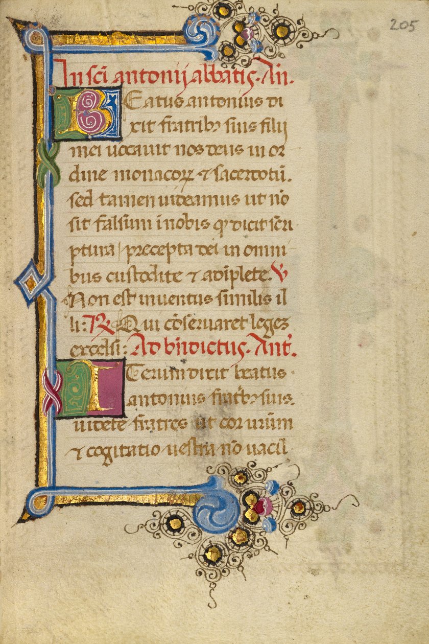 Geschmücktes Initial B; Geschmücktes Initial I von Unknown artist