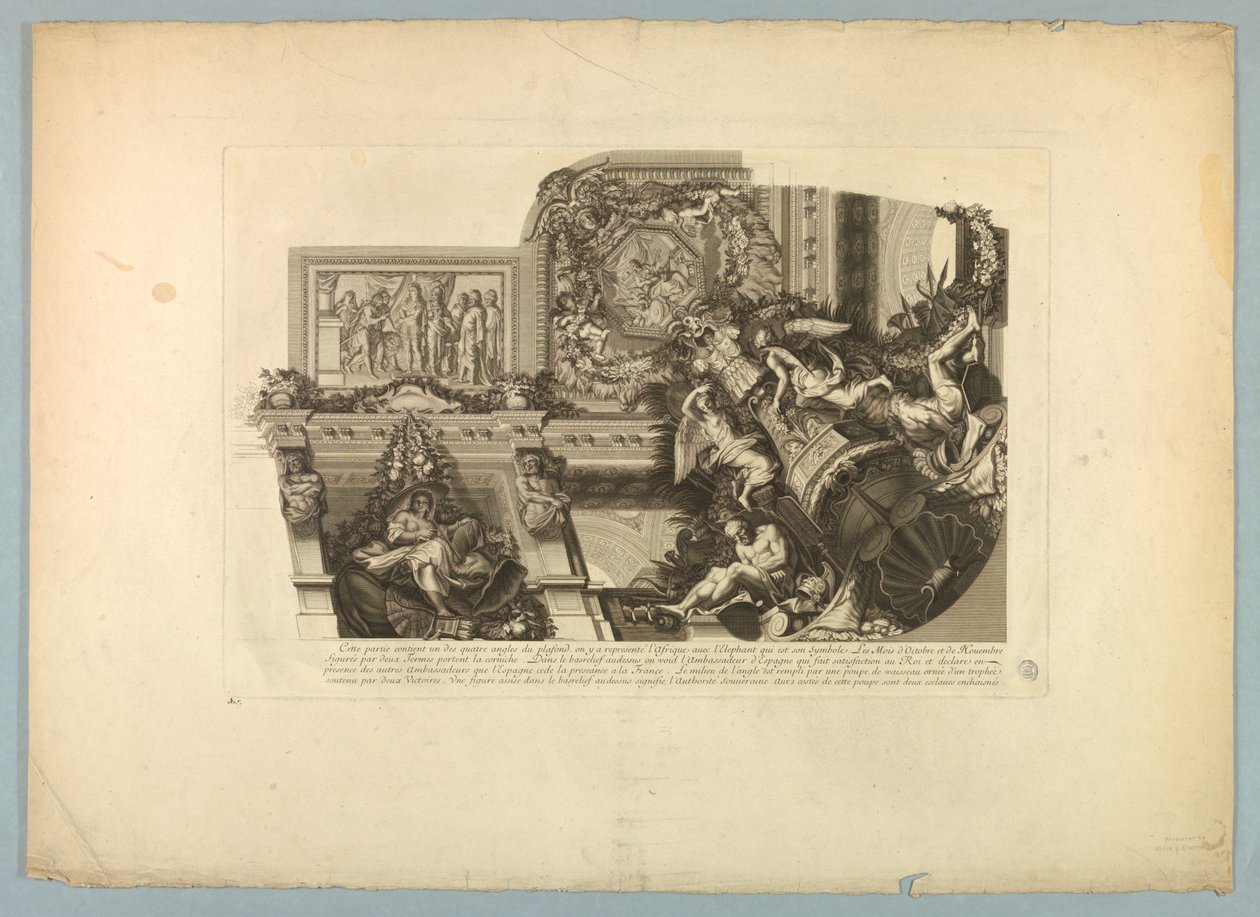 Dekorationen von Lebrun und Mignard im Schloss von Versailles von Unknown artist