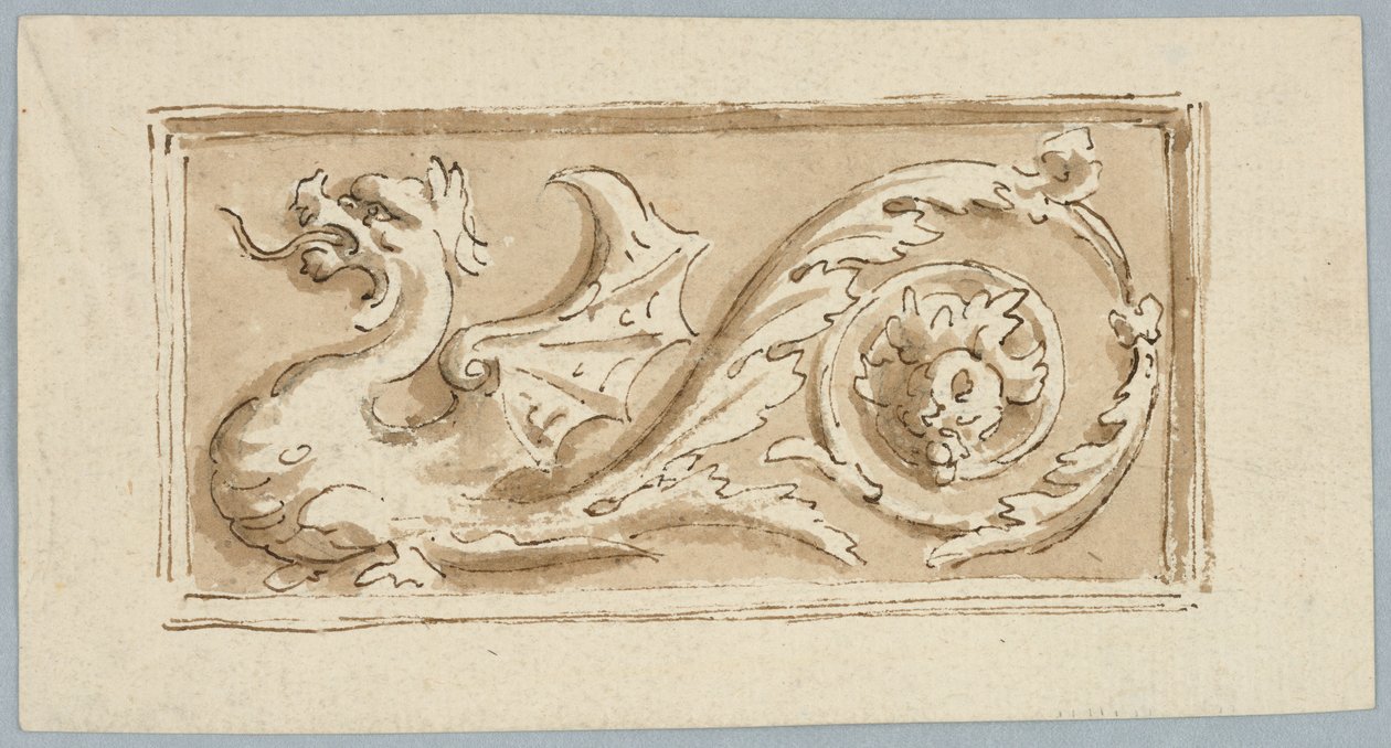 Entwurf für die Dekoration eines länglichen Paneels von Unknown artist