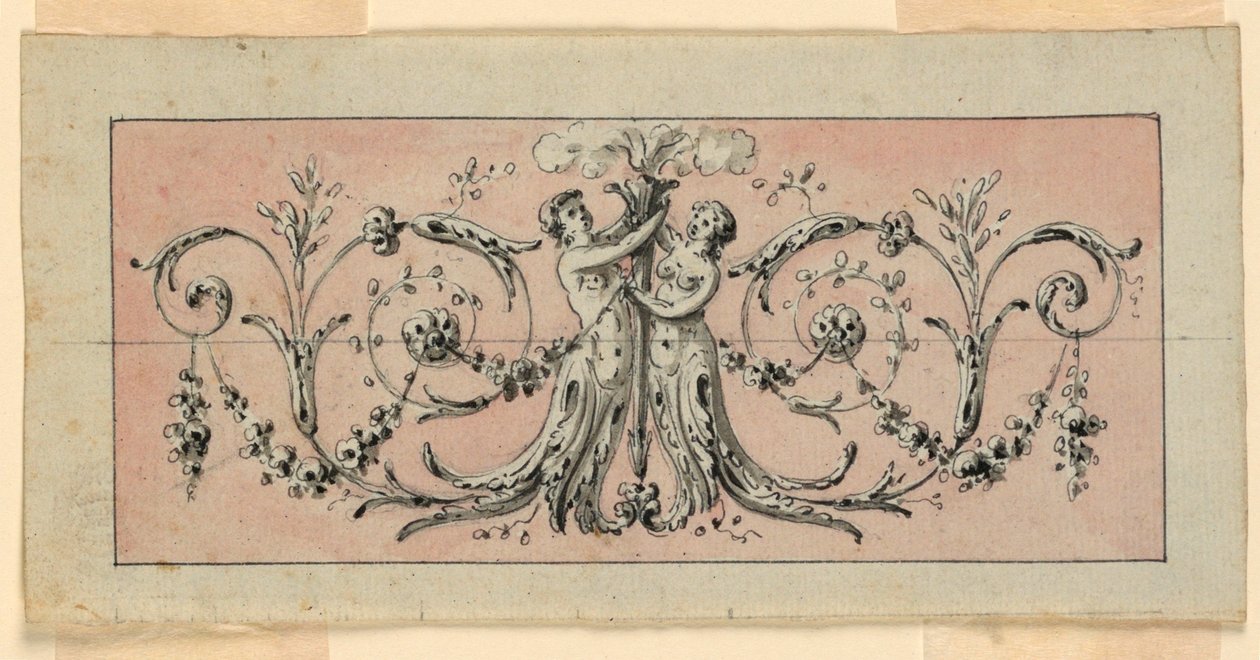 Entwurf für die Dekoration eines Panels von Unknown artist