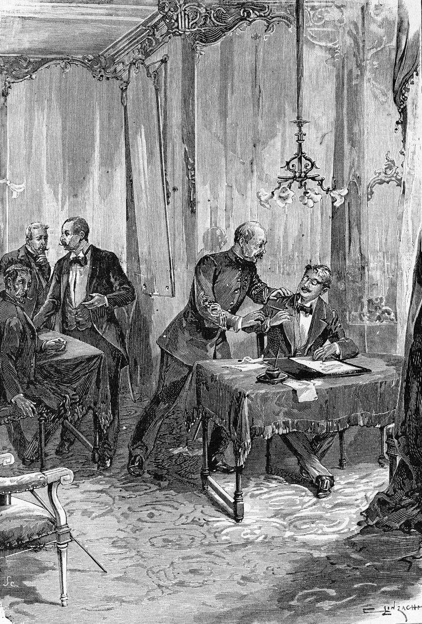 Dreyfus-Affäre. Verhaftung von Hauptmann Alfred Dreyfus am 15.10.1894 nach Diktat von Unknown artist