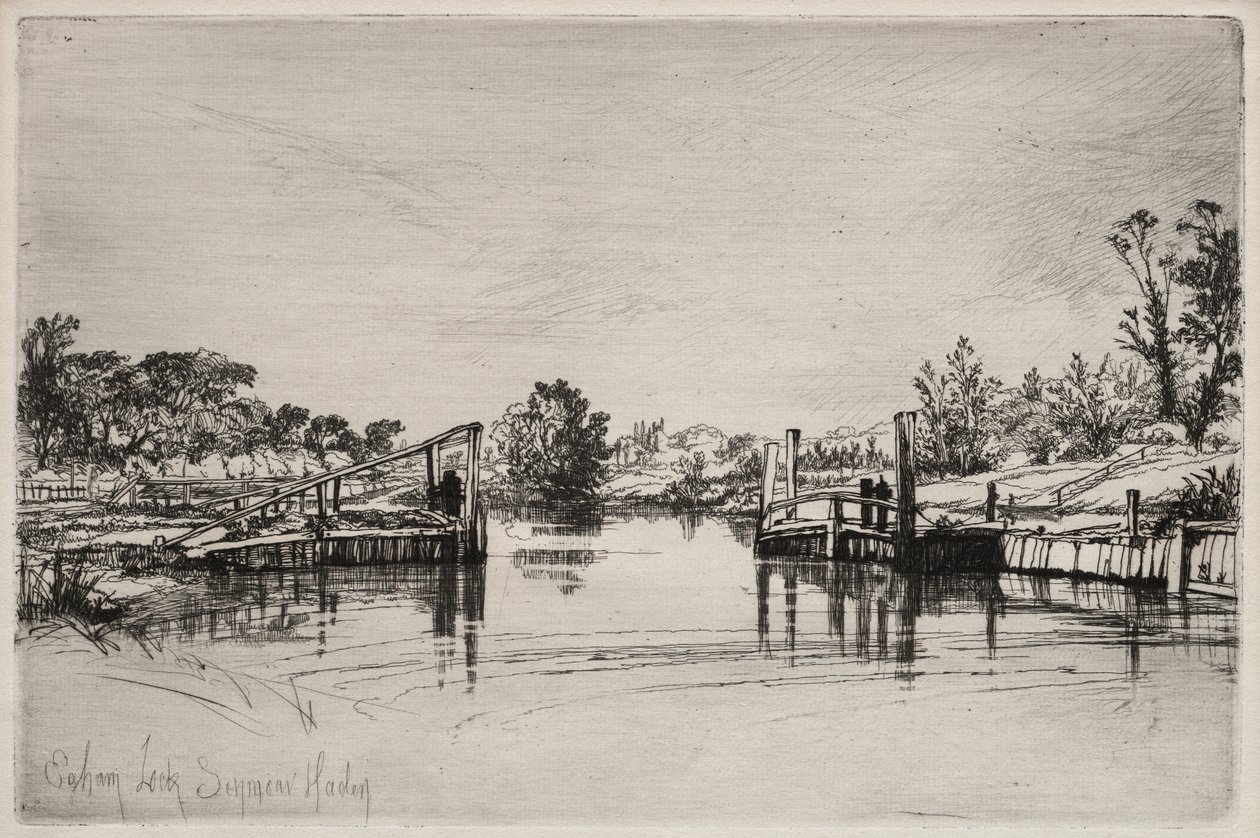 Egham-Schleuse von Unknown artist