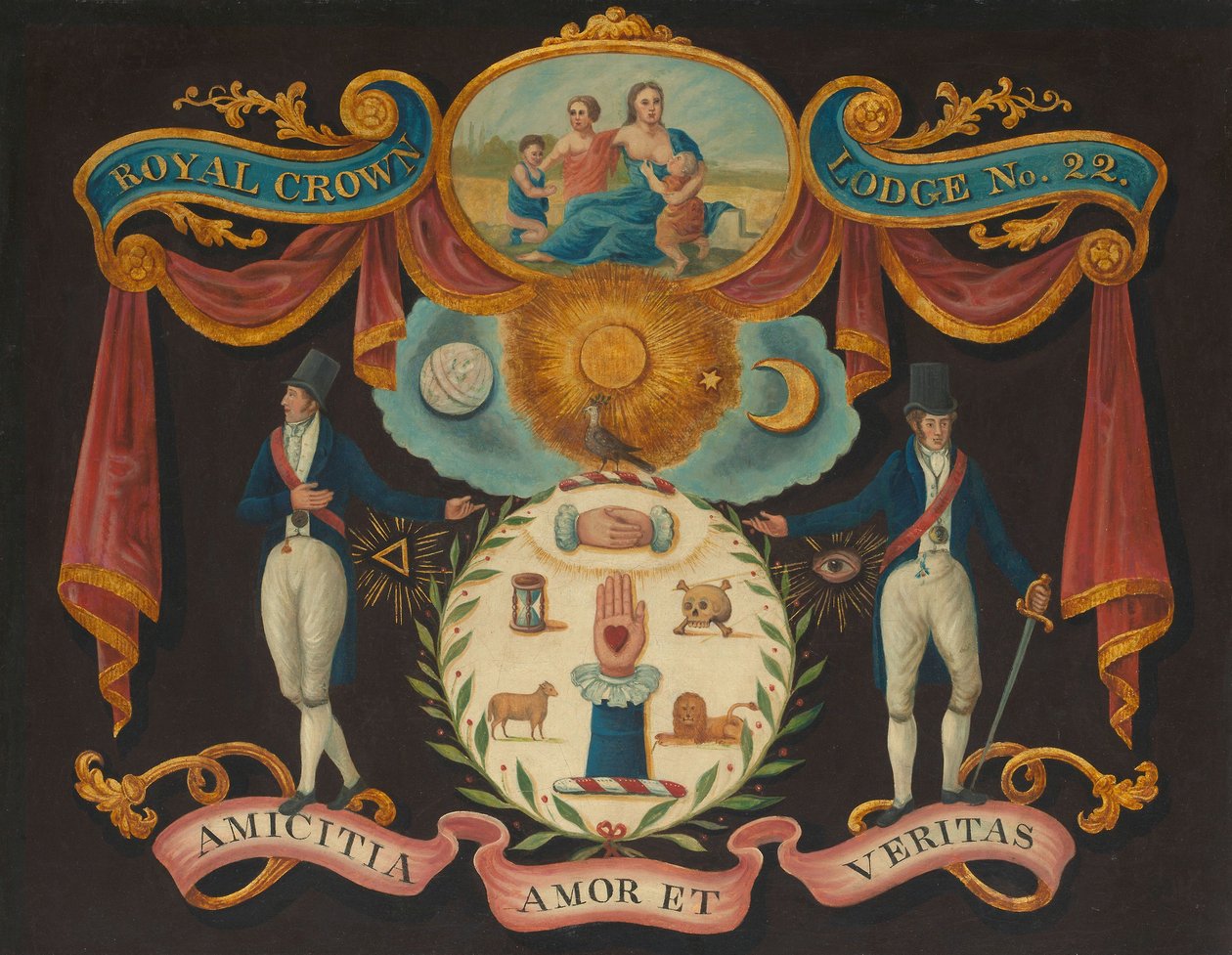 Embleme für Royal Crown Lodge Nr. 22, c.1810-15 von Unknown artist