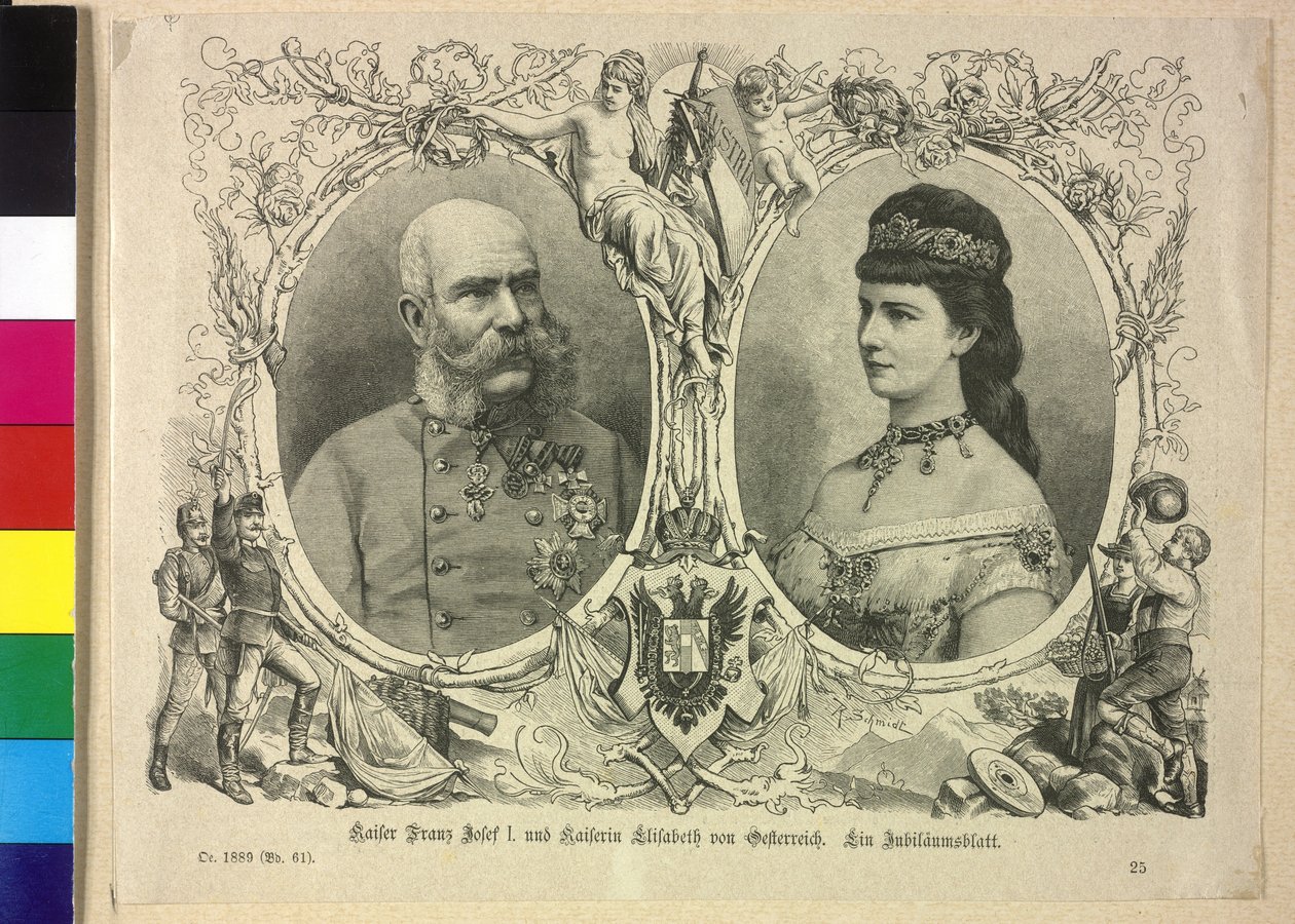 Kaiser von Österreich und Elisabeth Franz Joseph I. von Unknown artist