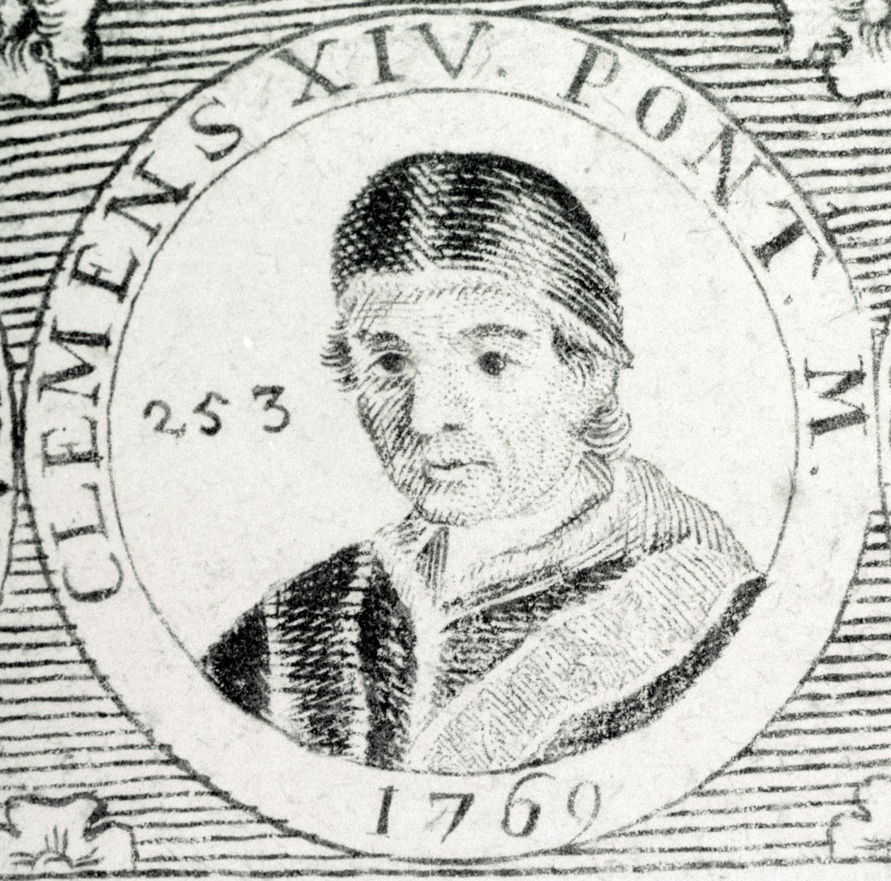 Gravur von Papst Clemens XIV. (1705 - 1774) von Unknown artist