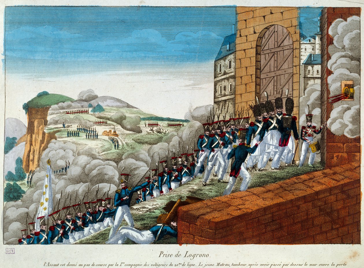 Expedition aus Spanien (1823-1829): Die Eroberung von Logroño von Unknown artist