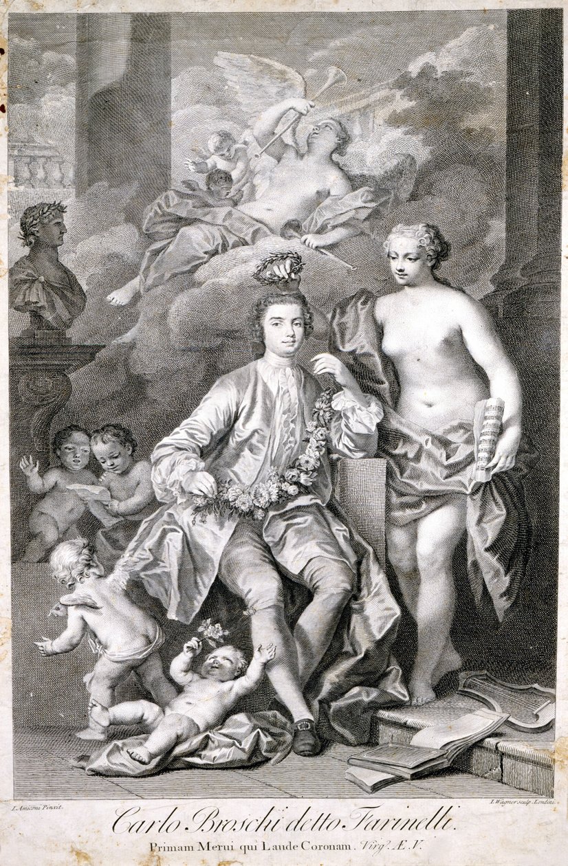 Farinelli (Carlo Broschi, genannt; 1705 - 1782) von Unknown artist