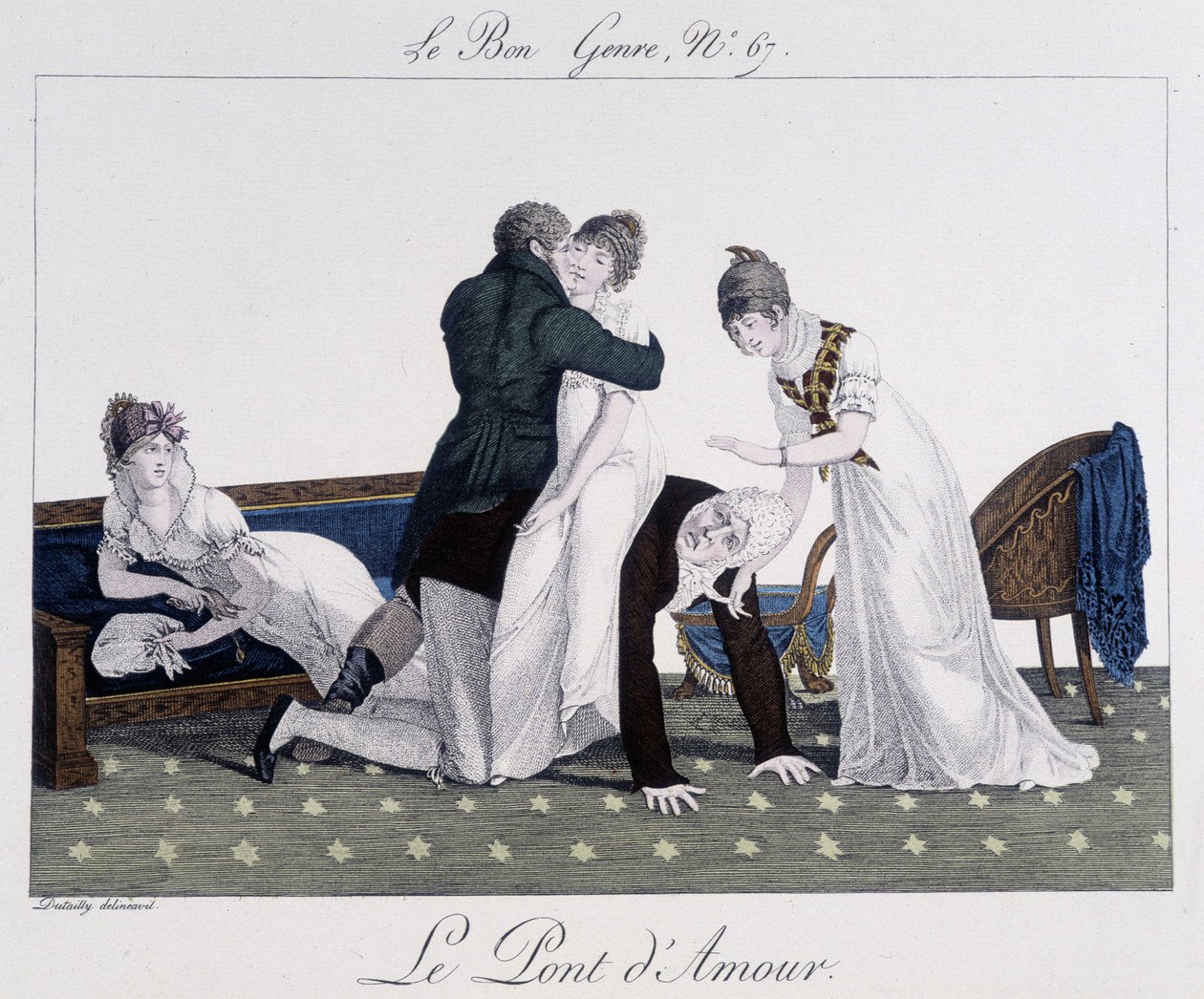 Spiel: Die Brücke der Liebe - in "Le bon genre", Nr. 67 von Unknown artist