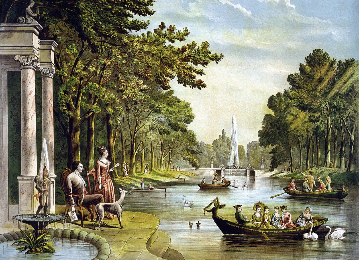 General La Fayette (1757 - 1834) in seiner Sommerresidenz von Unknown artist