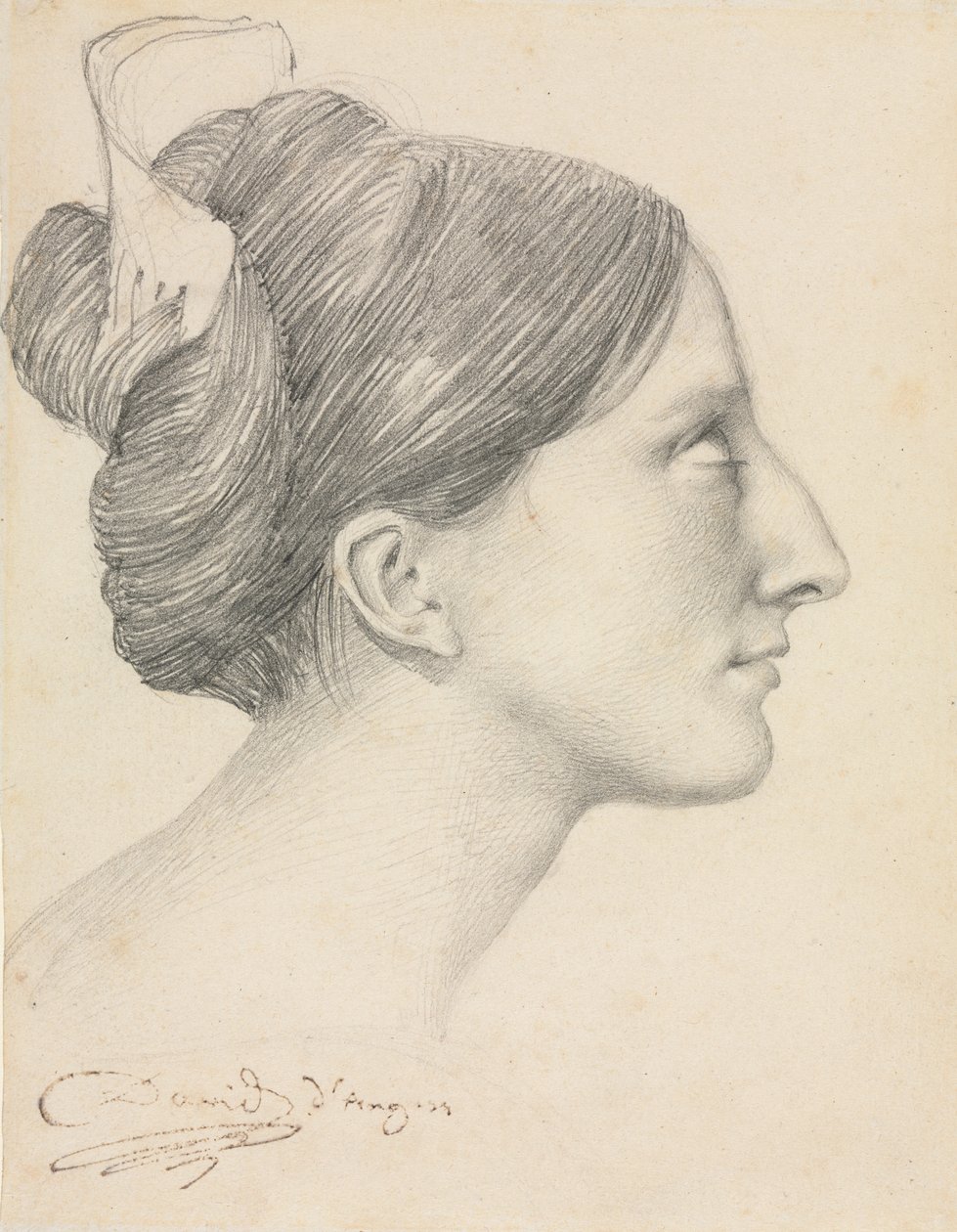 Kopf einer Frau im Profil (George Sand) von Unknown artist