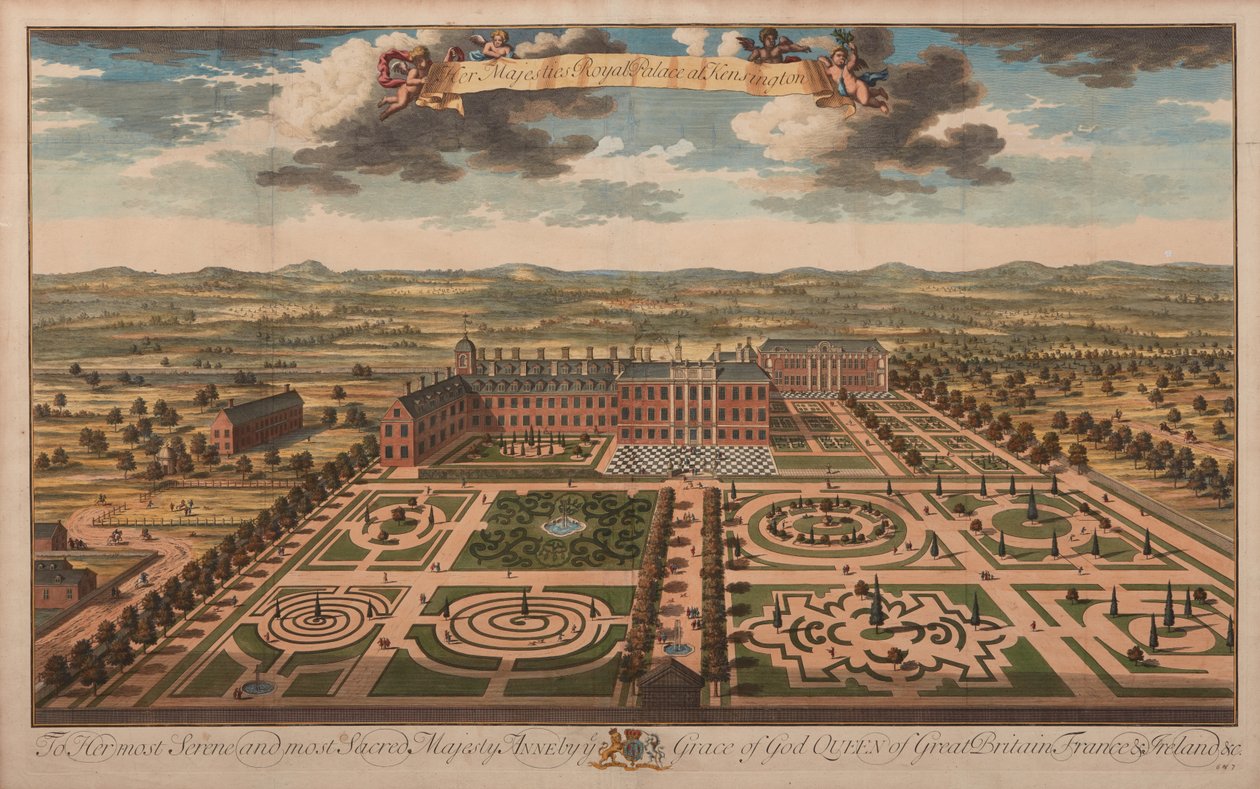 Ihr Majestät Königlicher Palast in Kensington, um 1707-14 von Unknown artist