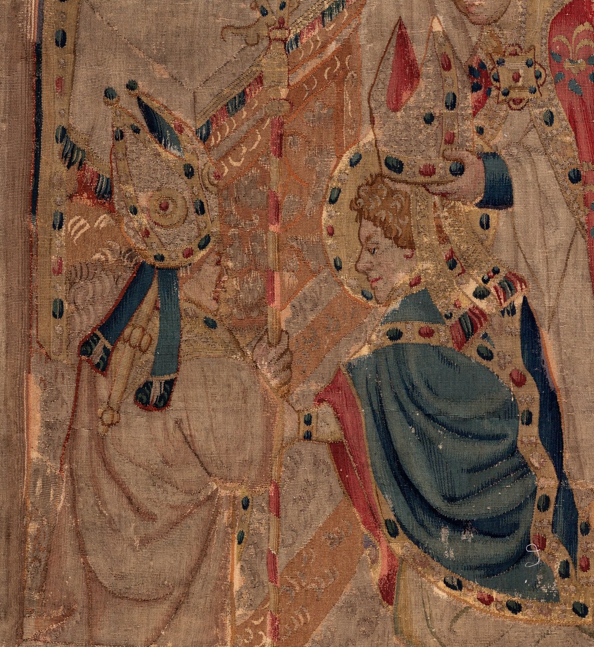 Geschichte von St. Piat und St. Eleuthère, Szene 10: St. Eleuthère wird zum Bischof geweiht (Detail) von Unknown artist