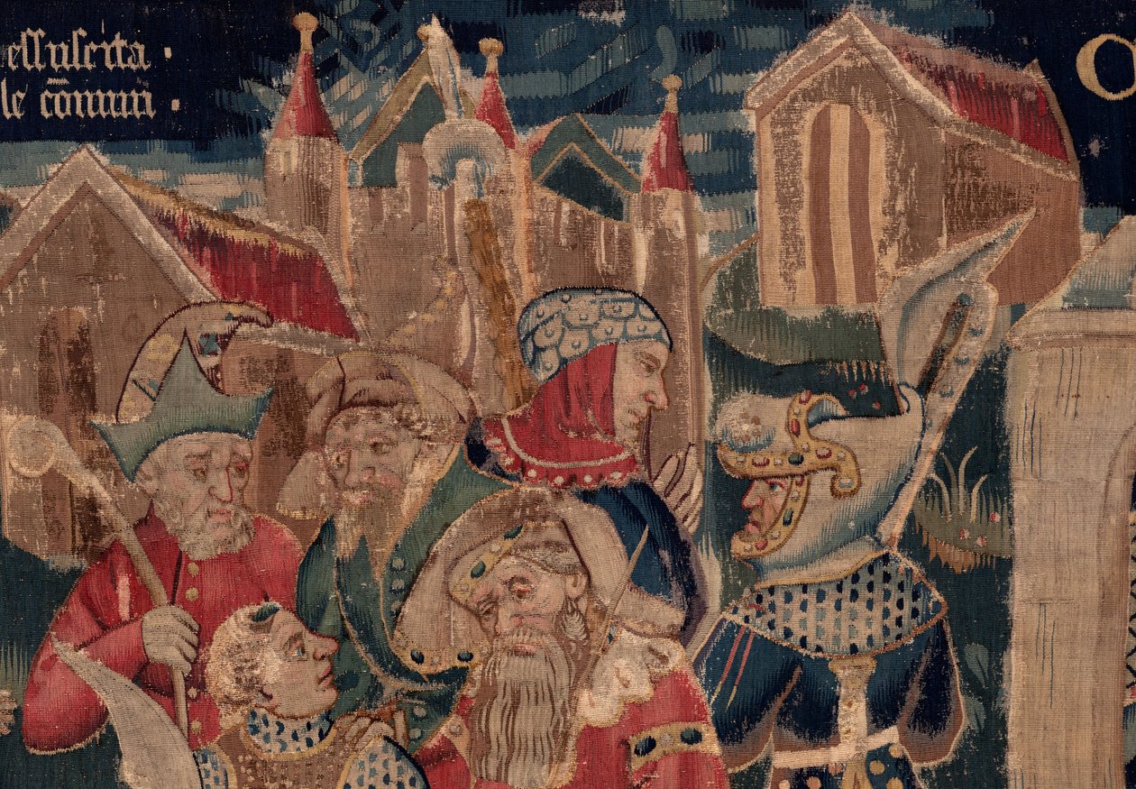Geschichte von St. Piat und St. Eleuthère, Szene 12: Die Auferstehung der Tochter des Tribuns (Detail) von Unknown artist