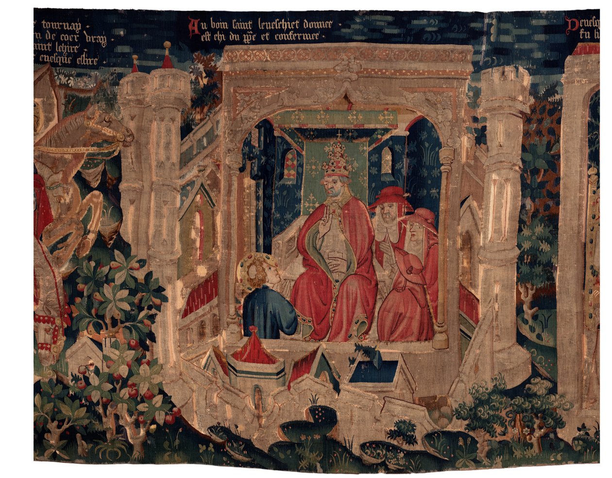 Geschichte von Saint Piat und Saint Eleuthère, Szene 9 Saint-Éleuthère wird als Bischof von Tournai bestätigt von Unknown artist