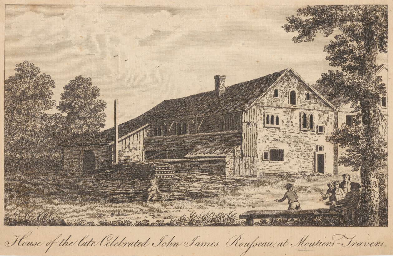 Haus des verstorbenen berühmten John James Rousseau in Moutiers-Travers von Unknown artist