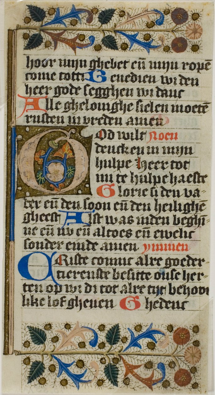 Illuminierte Initiale "G" aus einem Gebetbuch von Unknown artist
