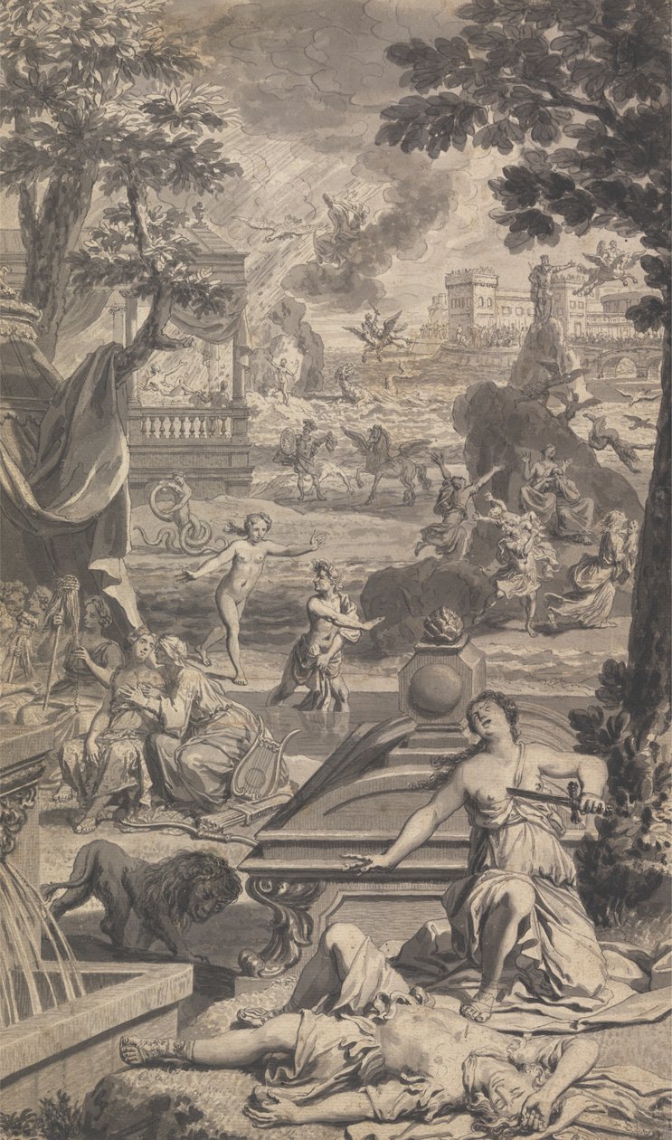 Illustration zu Tonsons Ovid Metamorphosen (drei von vier) von Unknown artist