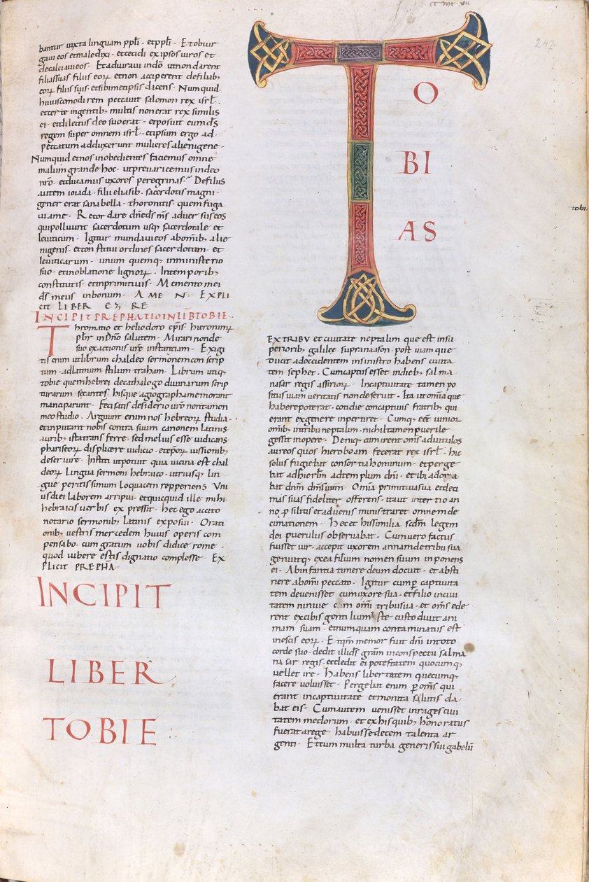 Incipit des Buches Tobias von Unknown artist