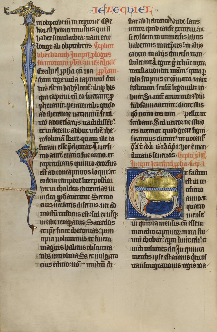 Initiale E: Ezechiels Vision des Tetramorphs von Unknown artist