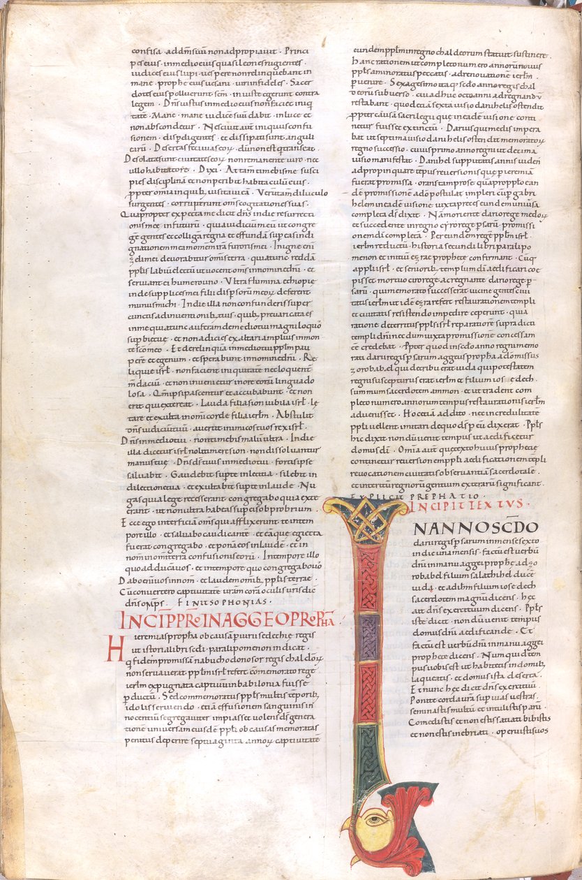 Initiale des Buches des Propheten Haggai von Unknown artist