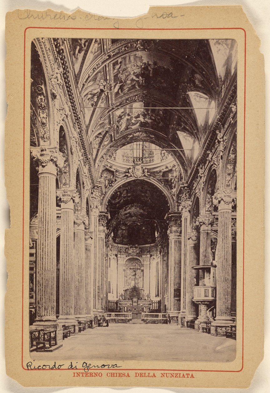 Innenraum der Kirche Della Nunziata von Unknown artist