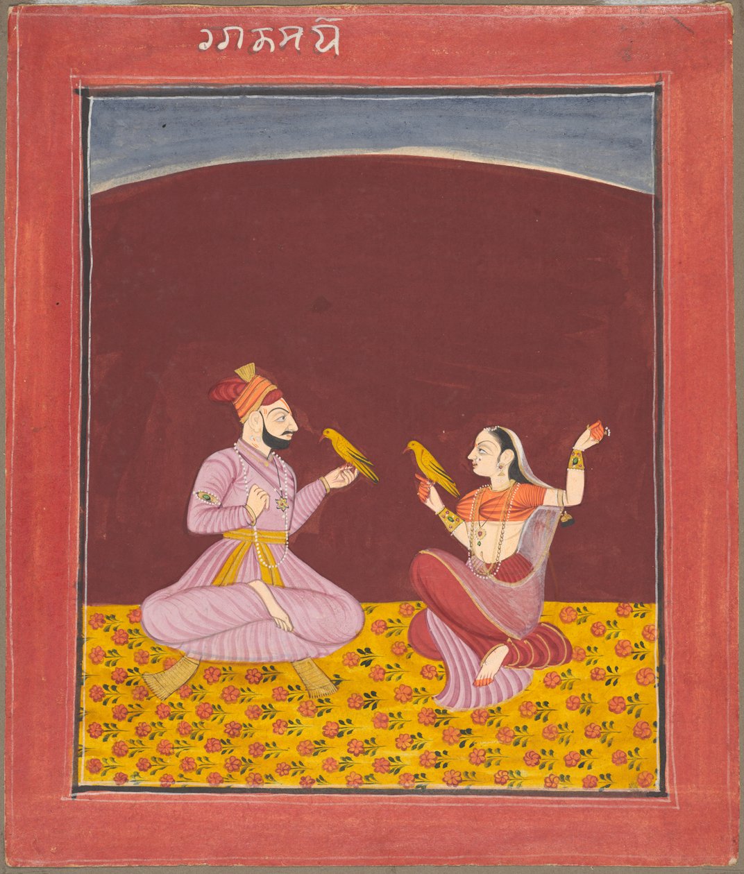 Kamod Raga der "Dipak Raga"-Familie, Seite aus einer Ragamala-Serie von Unknown artist