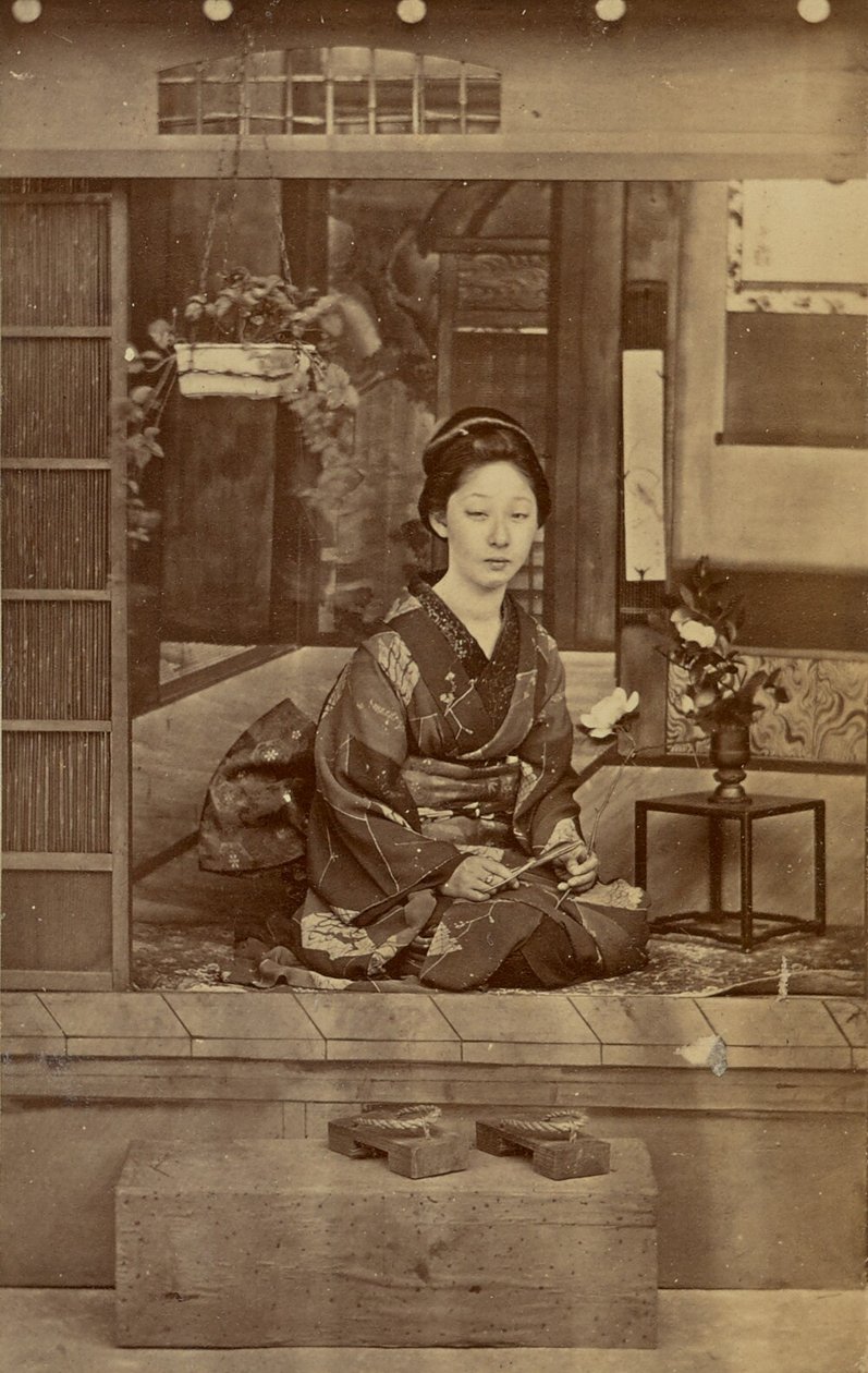 [Kniende japanische Frau] von Unknown artist