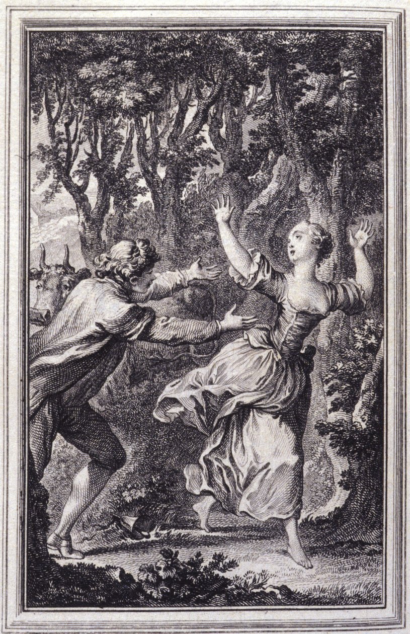 La Clochette - in „Tales et nouvelles en vers“ von Jean La Fontaine. 1762 von Unknown artist