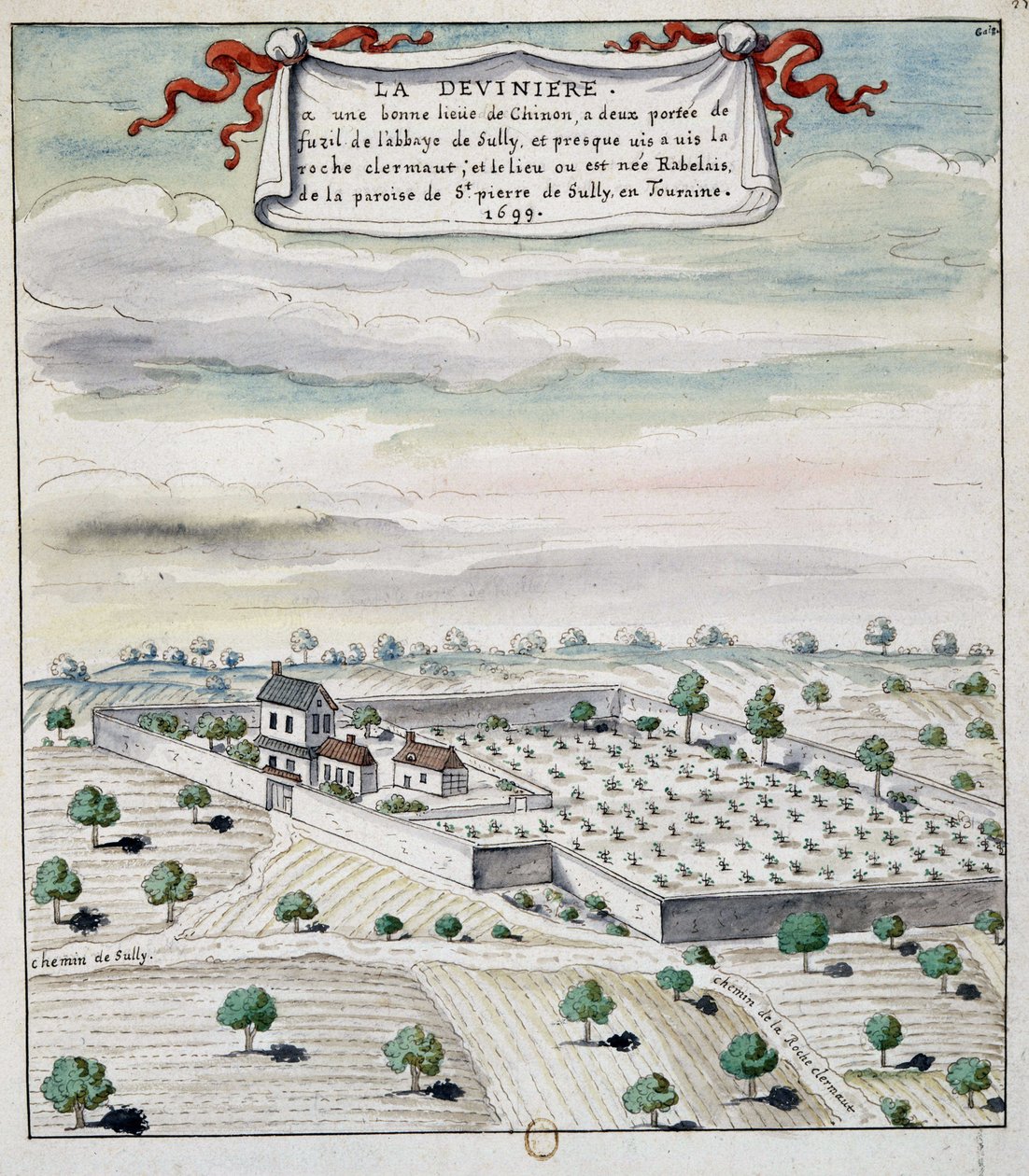 La Devinière (1699), Geburtsort von Rabelais von Unknown artist