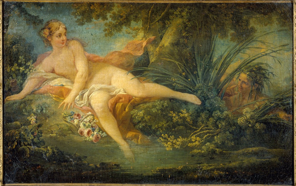 Die überraschte Nymphe, nach Boucher von Unknown artist