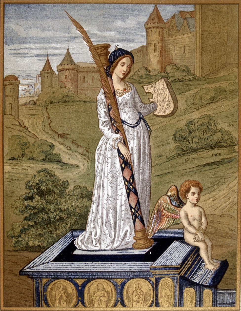 Laure führt die Liebe zum Tempel der Keuschheit (Laura de Noves) von Unknown artist