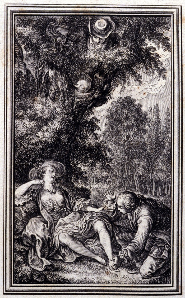 Le Villageois qui a perdu son veau (in Tales et nouvelles en vers von Jean La Fontaine, 1762) von Unknown artist