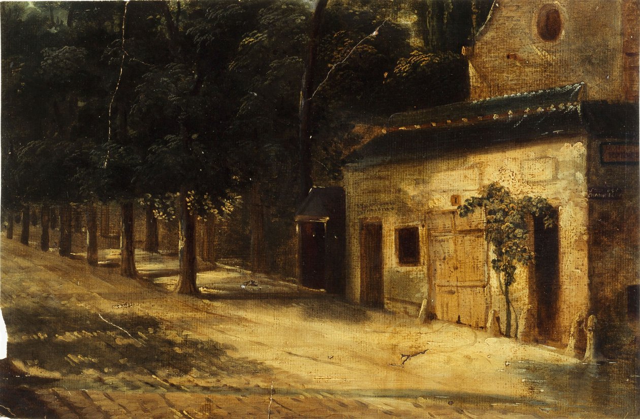 Die Ecke der Rue du Faubourg-Saint-Honoré von Unknown artist