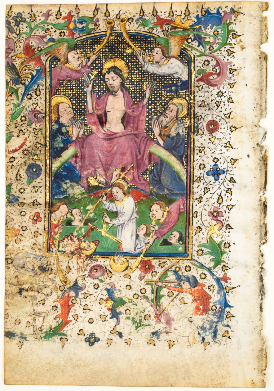 Blatt aus einem Stundenbuch: Das Jüngste Gericht von Unknown artist