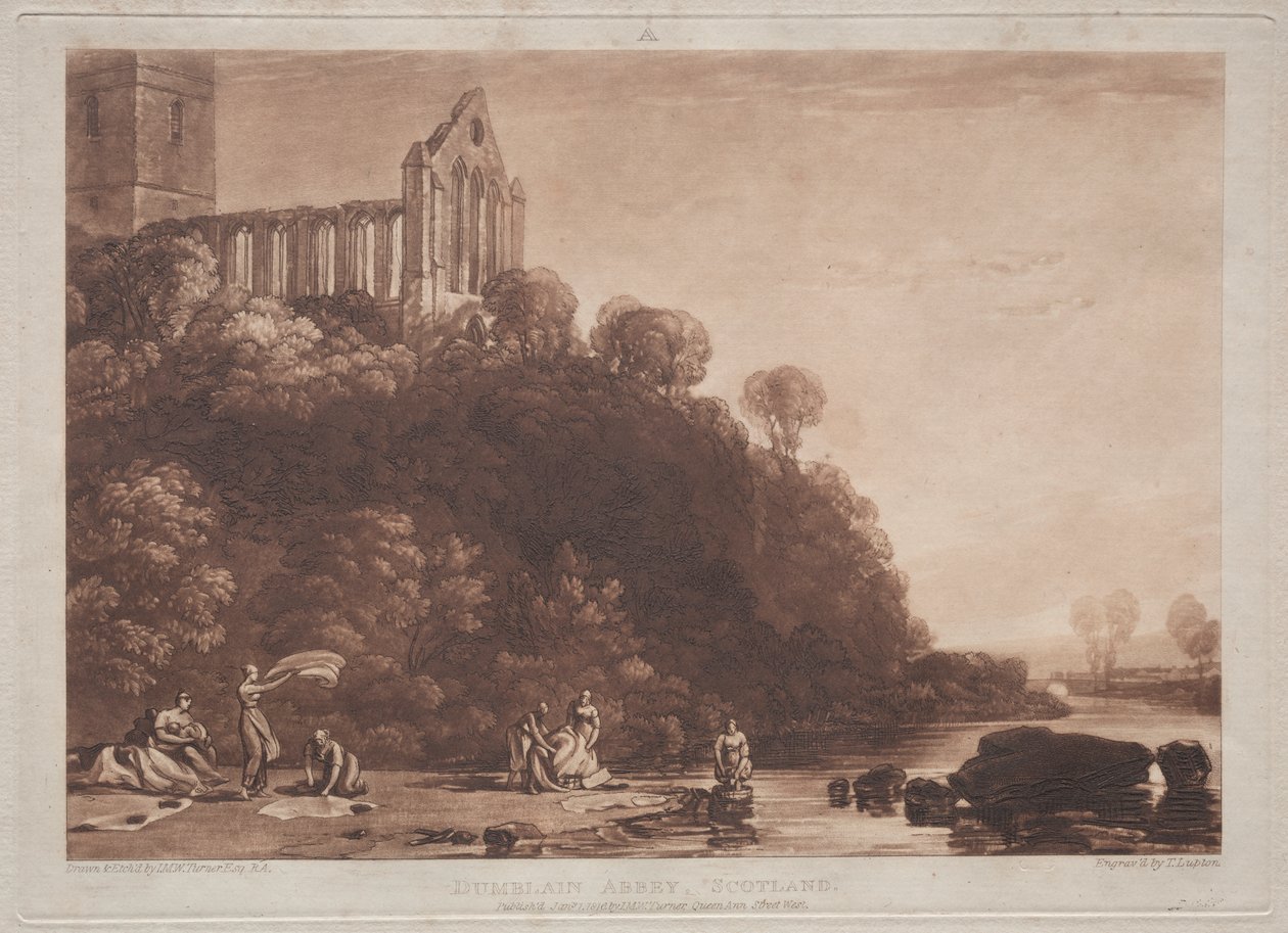 Liber Studiorum: Dumblain Abbey, Schottland von Unknown artist