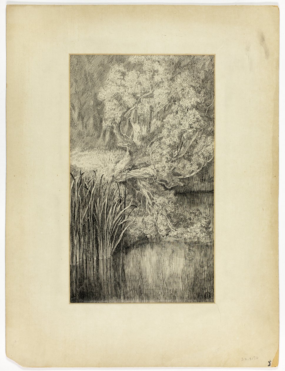 Kleiner Teich im Wald von Unknown artist