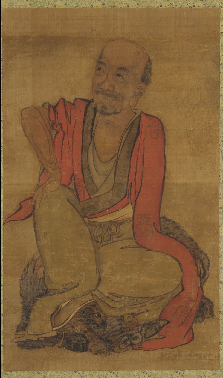 Luohan auf einer Wasserbüffelhaut von Unknown artist