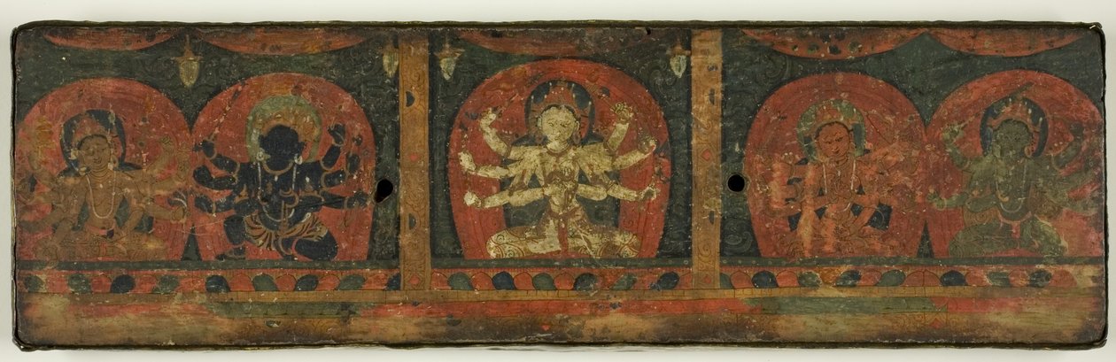 Manuskriptdeckel von den Fünf Beschützern (Pancharaksha) von Unknown artist