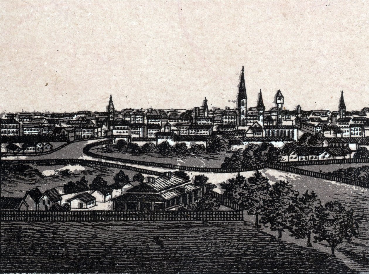 Melbourne, Australien; Gesamtansicht. Aus „Die Welt illustriert 168 Ansichten“ (spätes 19. Jahrhundert) von Unknown artist