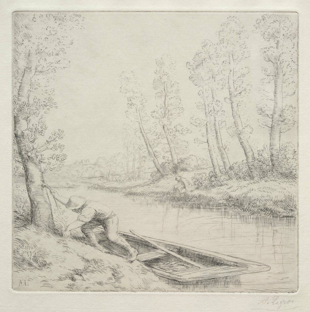 Morgen am Fluss von Unknown artist