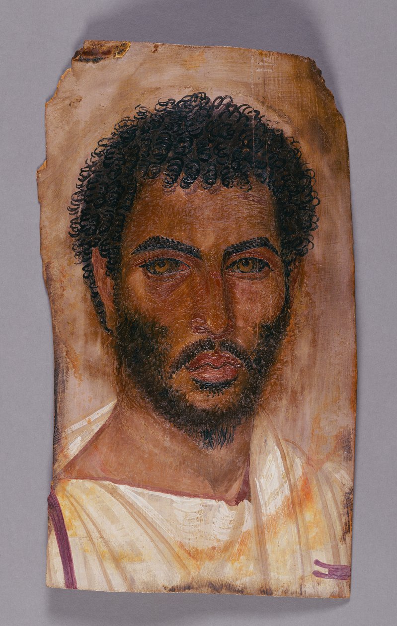 Mumienporträt eines bärtigen Mannes von Unknown artist