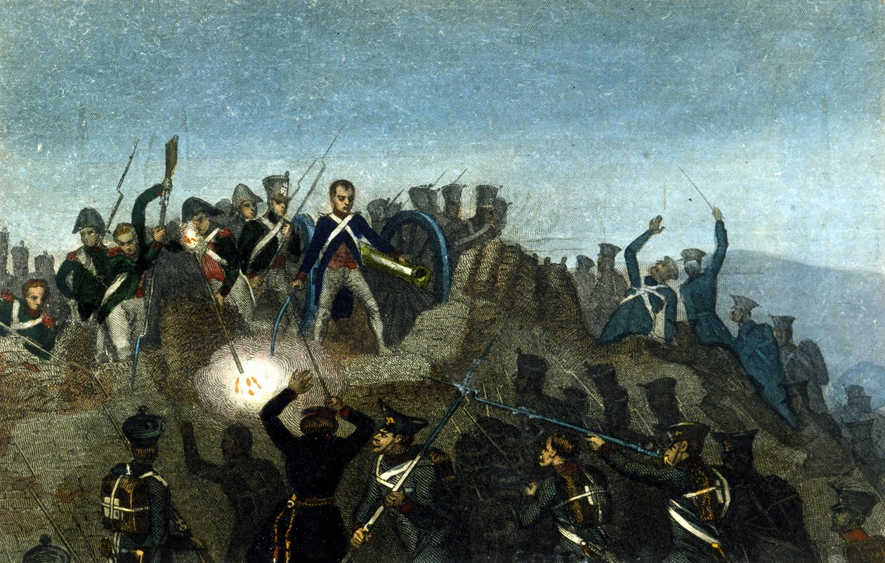 Napoleon I. in der Schlacht von Montmartre, 30. März von Unknown artist