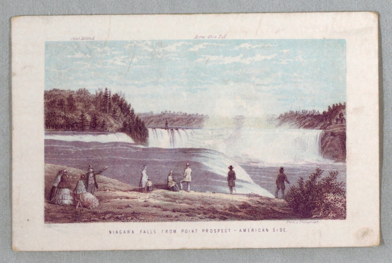 Niagarafälle vom Aussichtspunkt - Amerikanische Seite aus Die Fälle von Niagara: Ein vollständiger Führer von Unknown artist