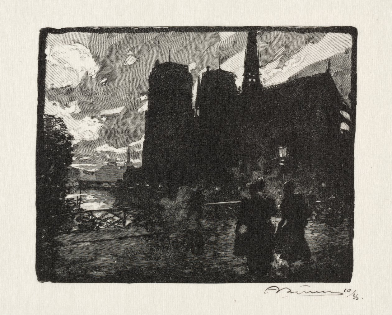 Notre Dame, der Abend von Unknown artist